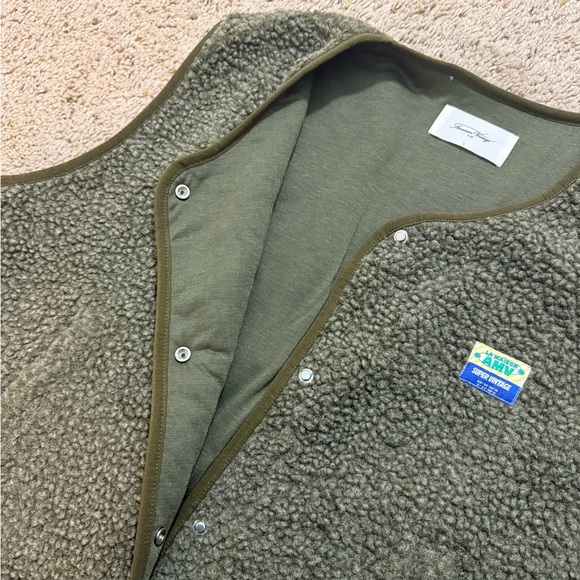 NWOT AMERICAN VINTAGE hoktown fleece sherpa vest M/L - Picture 4 of 7